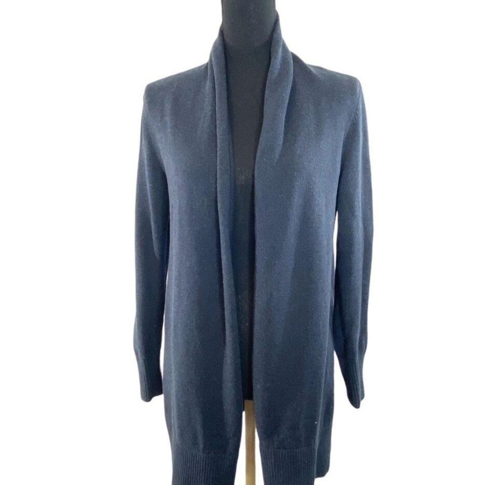 Women's Navy Open Front Cardigan